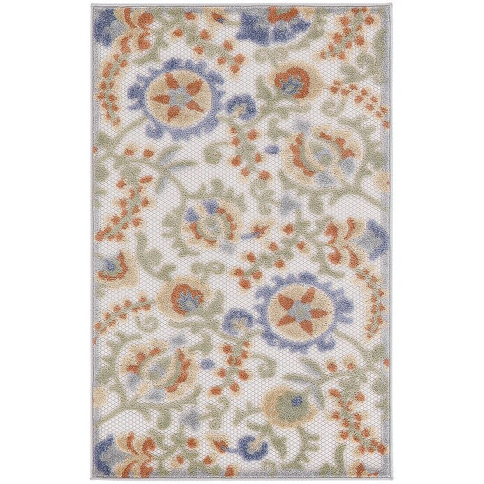 Tapis d'intérieur/extérieur à motif floral Nourison Alice