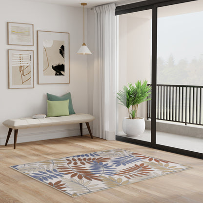 Tapis d'intérieur/extérieur à motif floral Nourison Alice