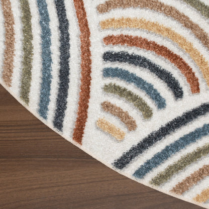 Tapis Nourison Astra lavable en machine, motif intégral