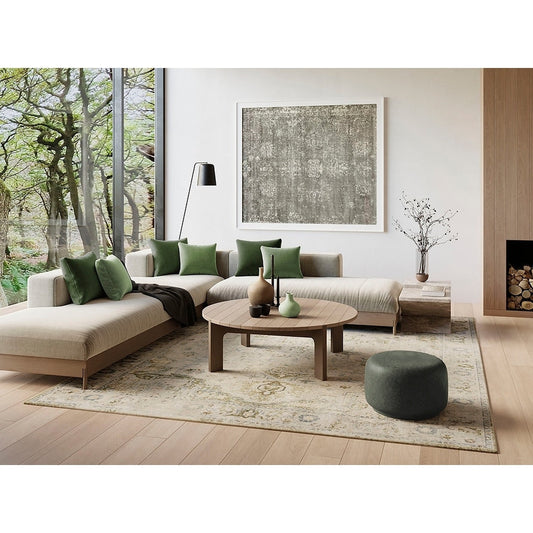 Tapis Nourison Astra lavable en machine, aspect vieilli