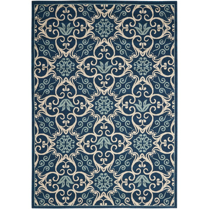 Tapis d'intérieur/extérieur Nourison à motif floral géométrique des Caraïbes