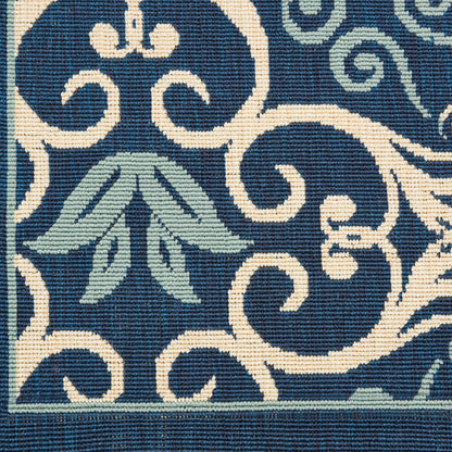 Tapis d'intérieur/extérieur Nourison à motif floral géométrique des Caraïbes