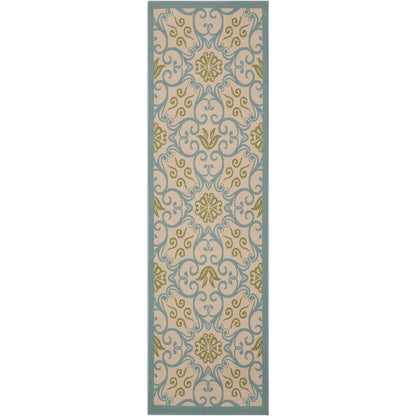 Tapis d'intérieur/extérieur Nourison à motif floral géométrique des Caraïbes