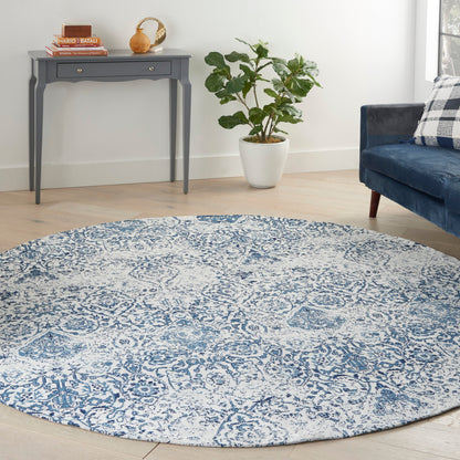 Tapis contemporain Nourison Damas vieilli