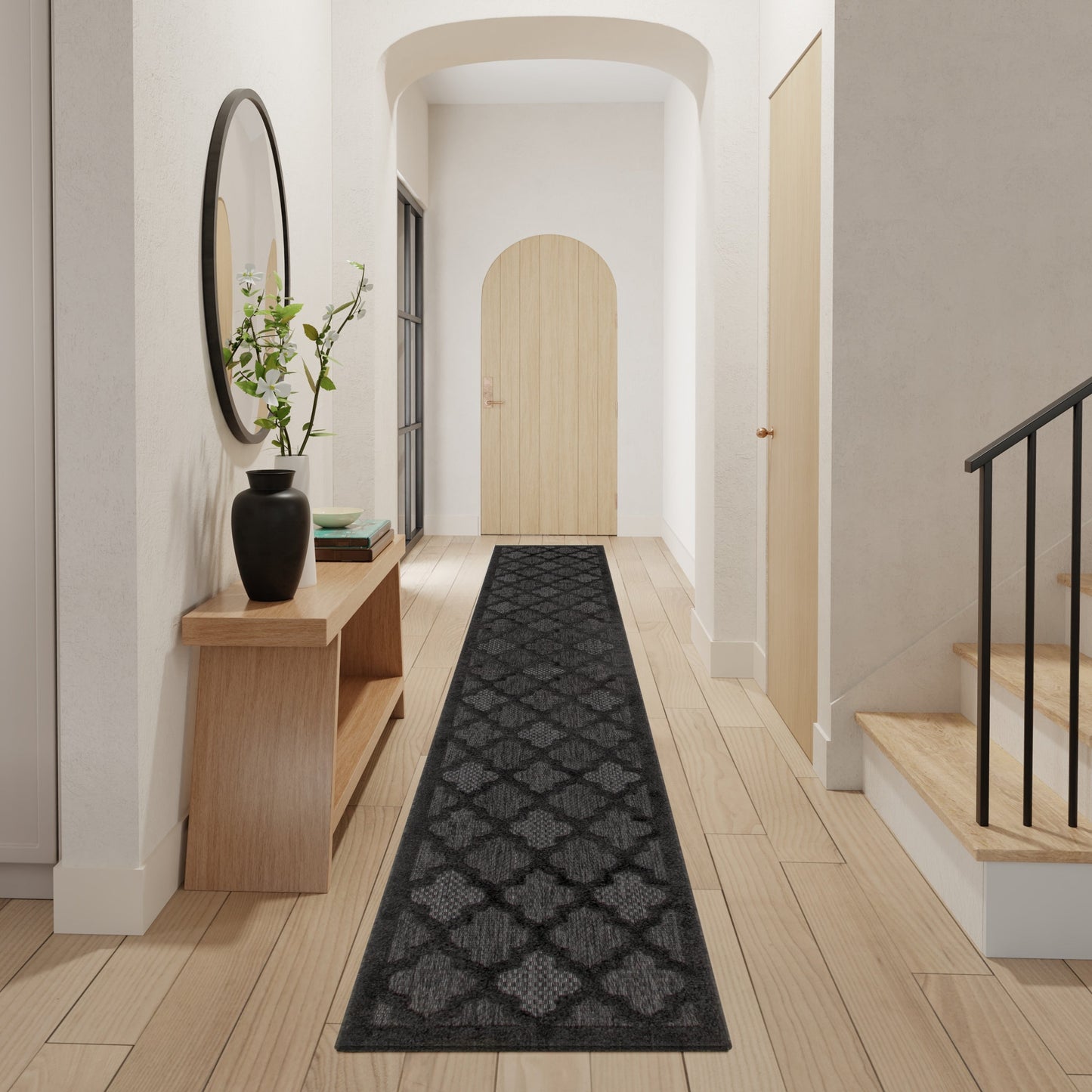 Tapis Nourison Easy Care intérieur/extérieur à motif treillis marocain