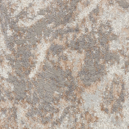 Tapis Nourison Elation moderne abstrait gris ivoire