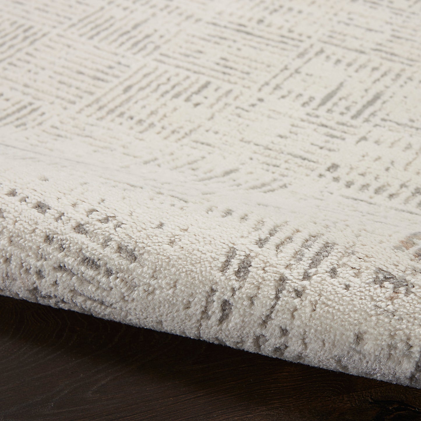 Tapis d'intérieur Nourison Emily gris ivoire à motifs abstraits