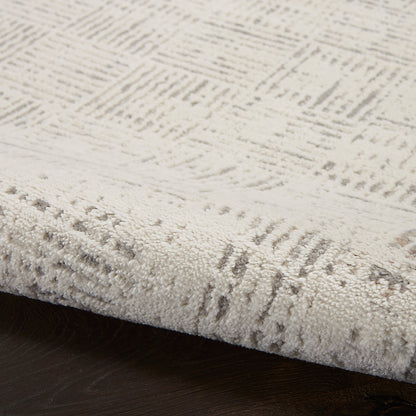 Tapis d'intérieur Nourison Emily gris ivoire à motifs abstraits