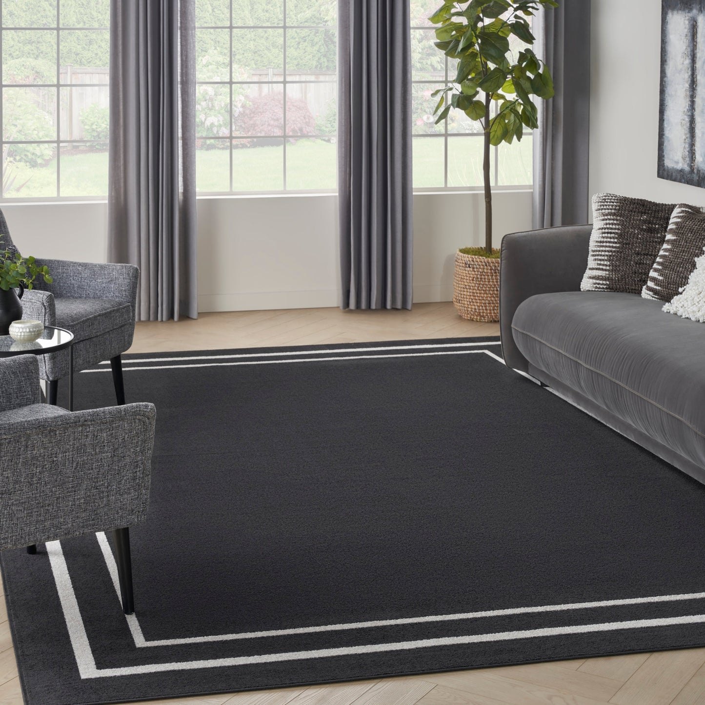 Tapis d'intérieur/extérieur uni Nourison Essentials
