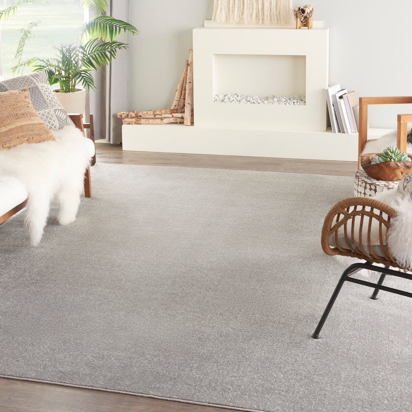 Tapis d'intérieur/extérieur contemporain uni Nourison Essentials