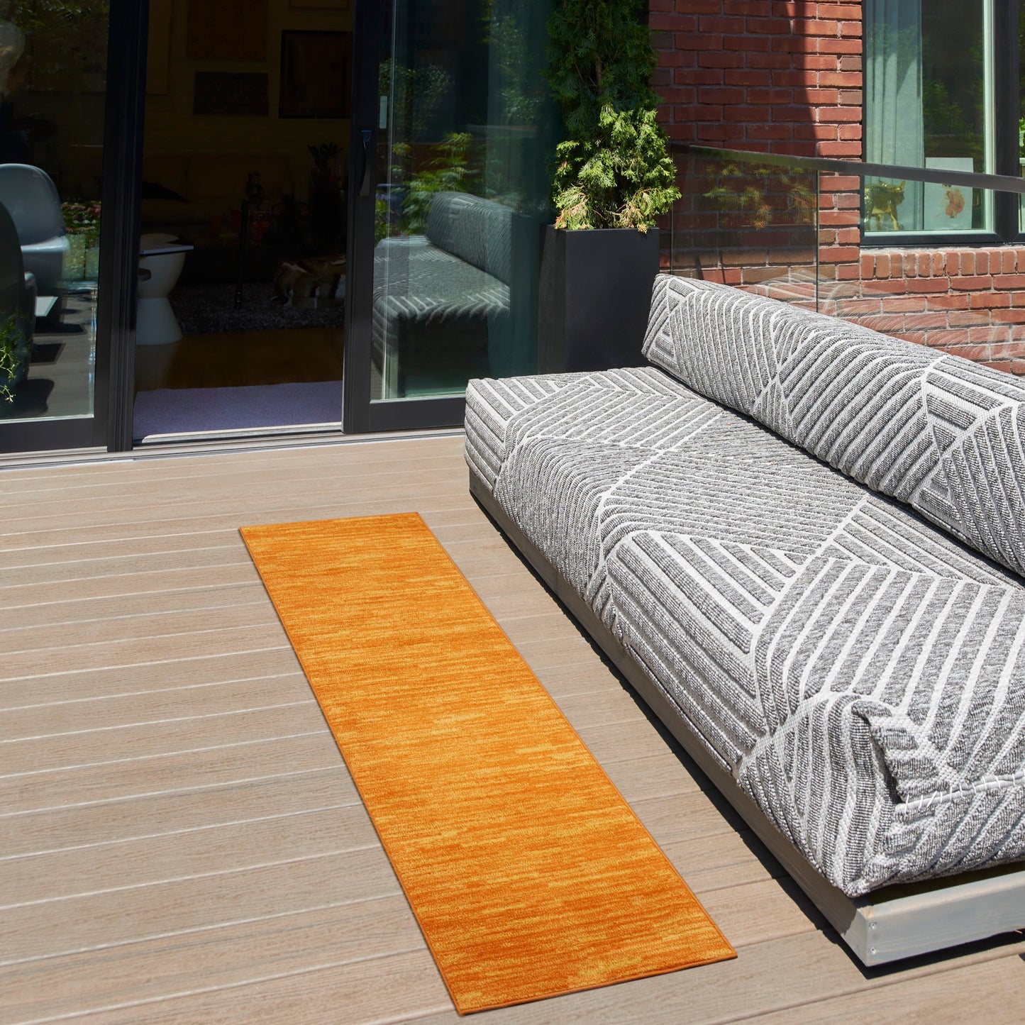 Tapis d'intérieur/extérieur contemporain uni Nourison Essentials