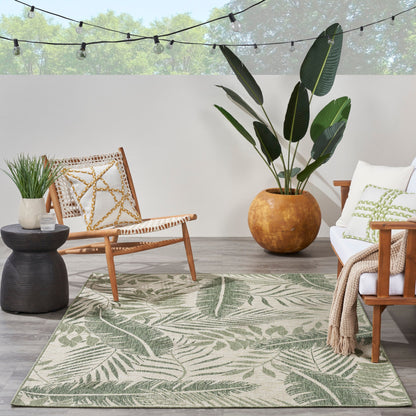 Tapis d'intérieur/extérieur Nourison Garden Oasis, inspiré par la nature