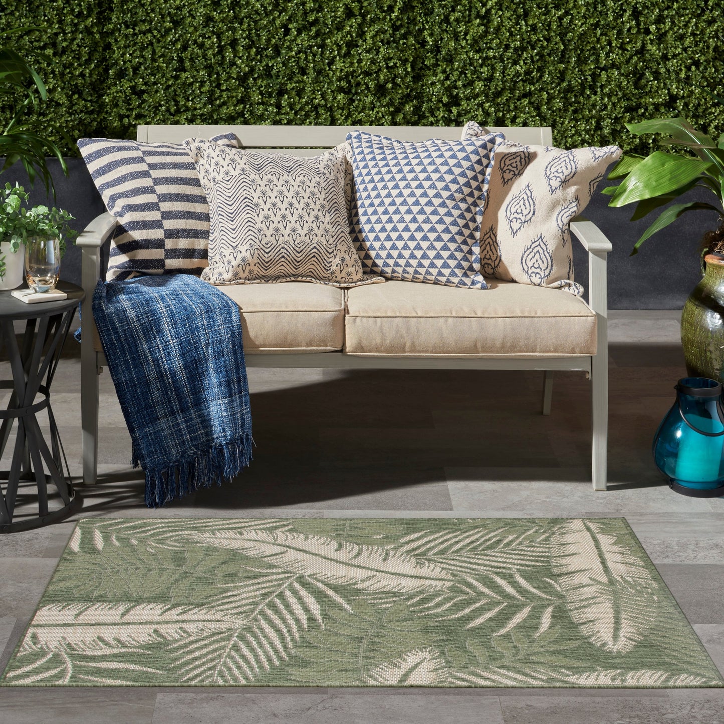 Tapis d'intérieur/extérieur Nourison Garden Oasis, inspiré par la nature