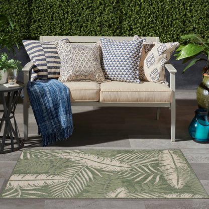 Tapis d'intérieur/extérieur Nourison Garden Oasis, inspiré par la nature