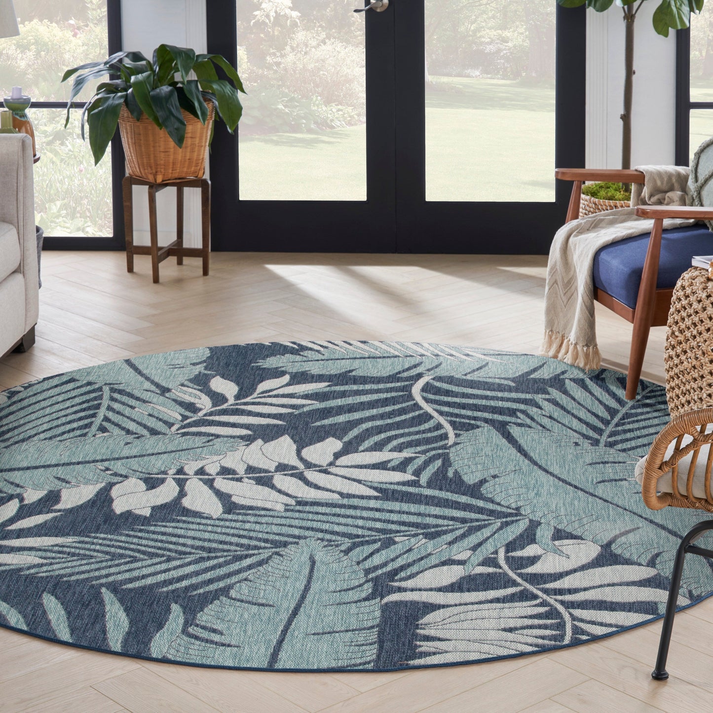 Tapis d'intérieur/extérieur Nourison Garden Oasis, inspiré par la nature
