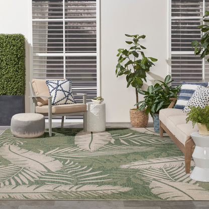Tapis d'intérieur/extérieur Nourison Garden Oasis, inspiré par la nature