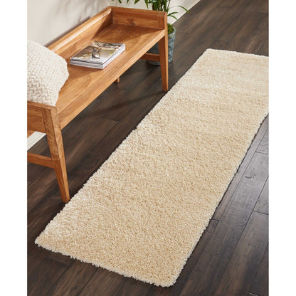 Tapis Nourison Malibu Shag moderne en peluche unie