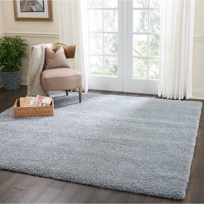 Tapis Nourison Malibu Shag moderne en peluche unie