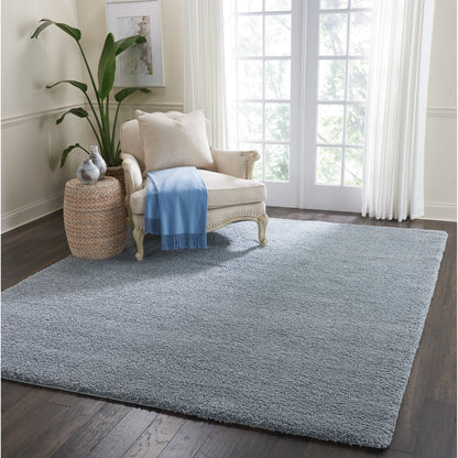 Tapis Nourison Malibu Shag moderne en peluche unie