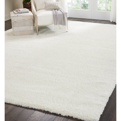 Tapis Nourison Malibu Shag moderne en peluche unie