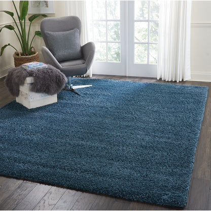 Tapis Nourison Malibu Shag moderne en peluche unie