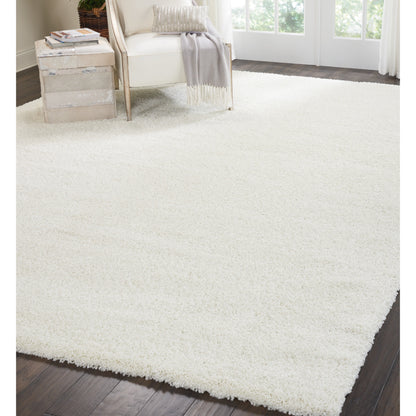 Tapis Nourison Malibu Shag moderne en peluche unie