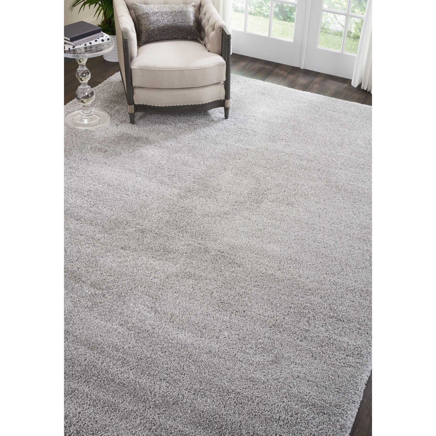 Tapis Nourison Malibu Shag moderne en peluche unie