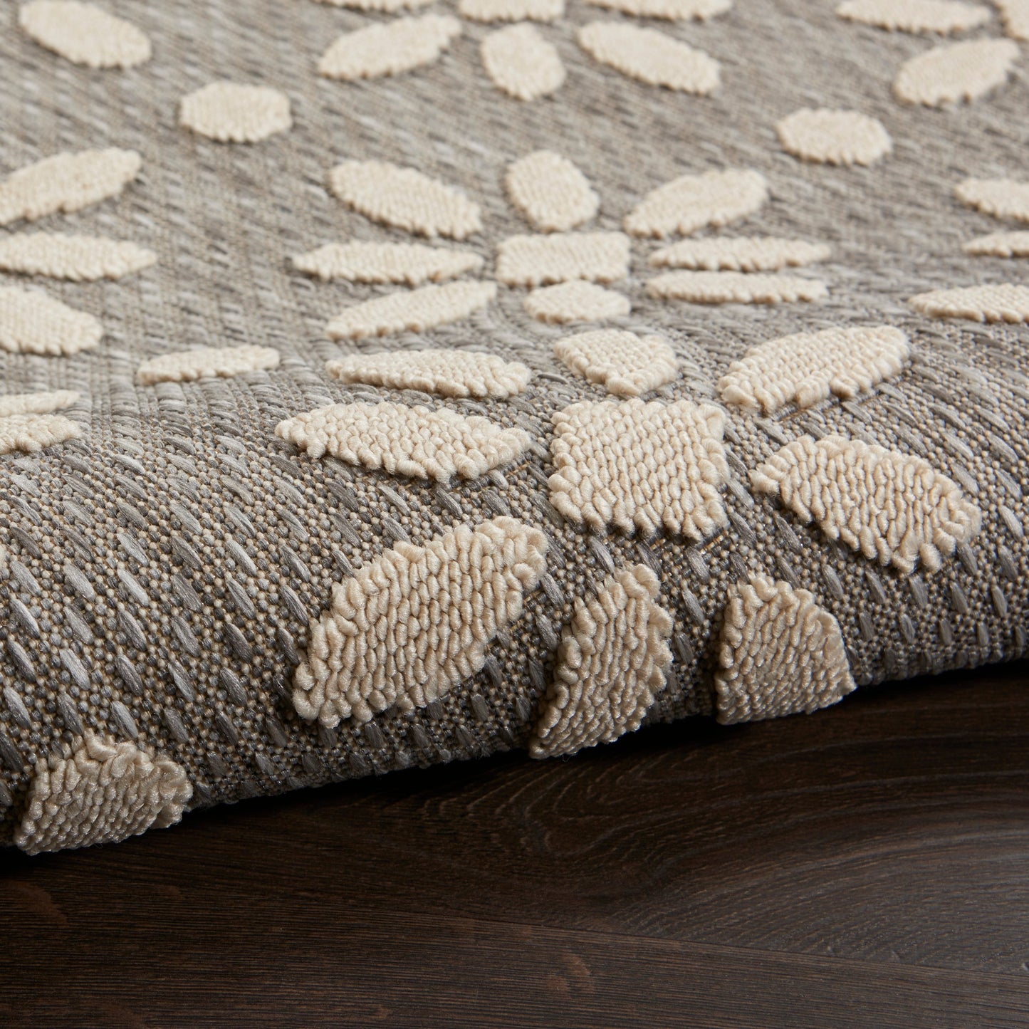 Tapis d'intérieur/extérieur Nourison Palamos à motif floral moderne et géométrique à hauteur variable