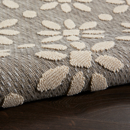 Tapis d'intérieur/extérieur Nourison Palamos à motif floral moderne et géométrique à hauteur variable