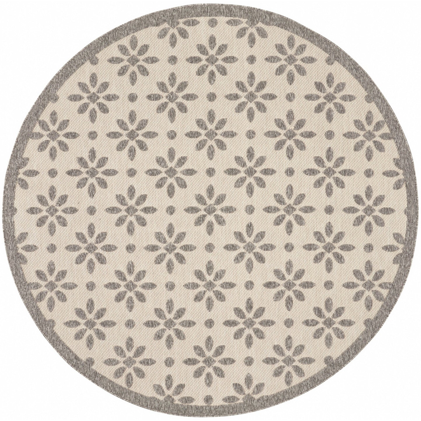 Tapis d'intérieur/extérieur Nourison Palamos à motif floral moderne et géométrique à hauteur variable
