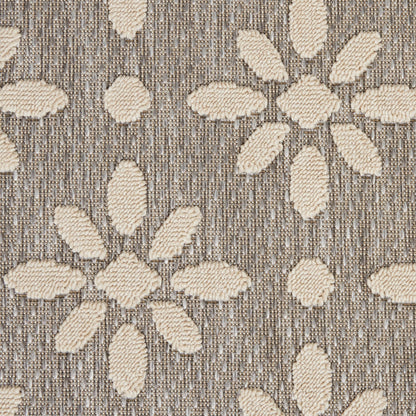 Tapis d'intérieur/extérieur Nourison Palamos à motif floral moderne et géométrique à hauteur variable