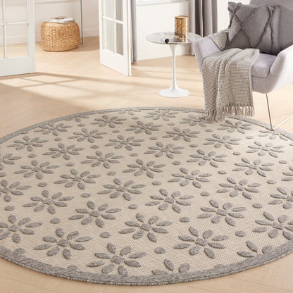 Tapis d'intérieur/extérieur Nourison Palamos à motif floral moderne et géométrique à hauteur variable