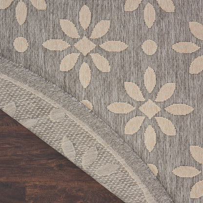 Tapis d'intérieur/extérieur Nourison Palamos à motif floral moderne et géométrique à hauteur variable