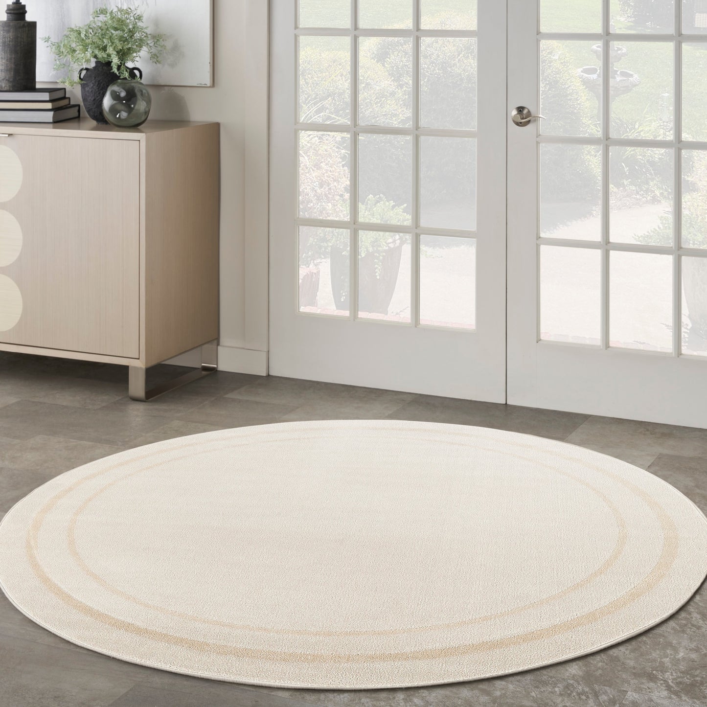 Tapis d'intérieur/extérieur uni Nourison Sandy