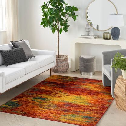 Tapis d'intérieur/extérieur abstrait Nourison Sandy