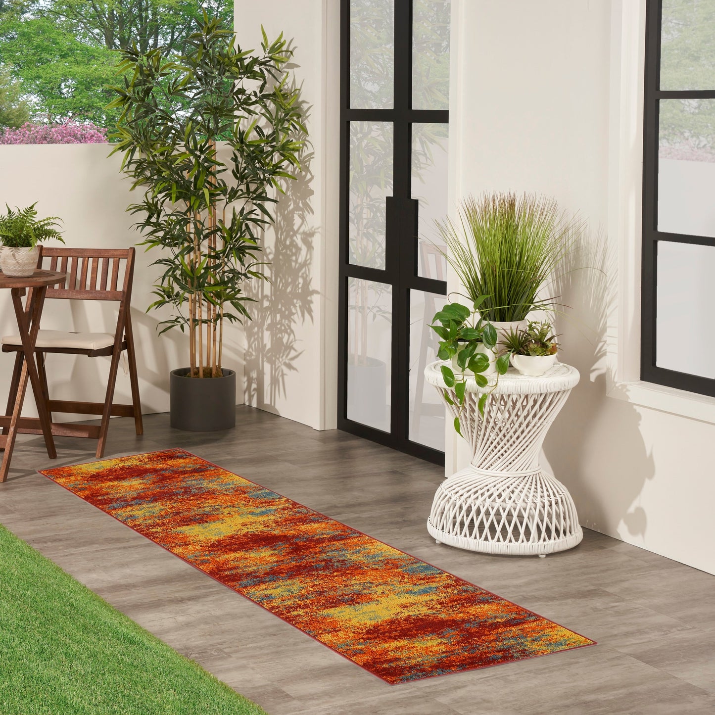 Tapis d'intérieur/extérieur abstrait Nourison Sandy