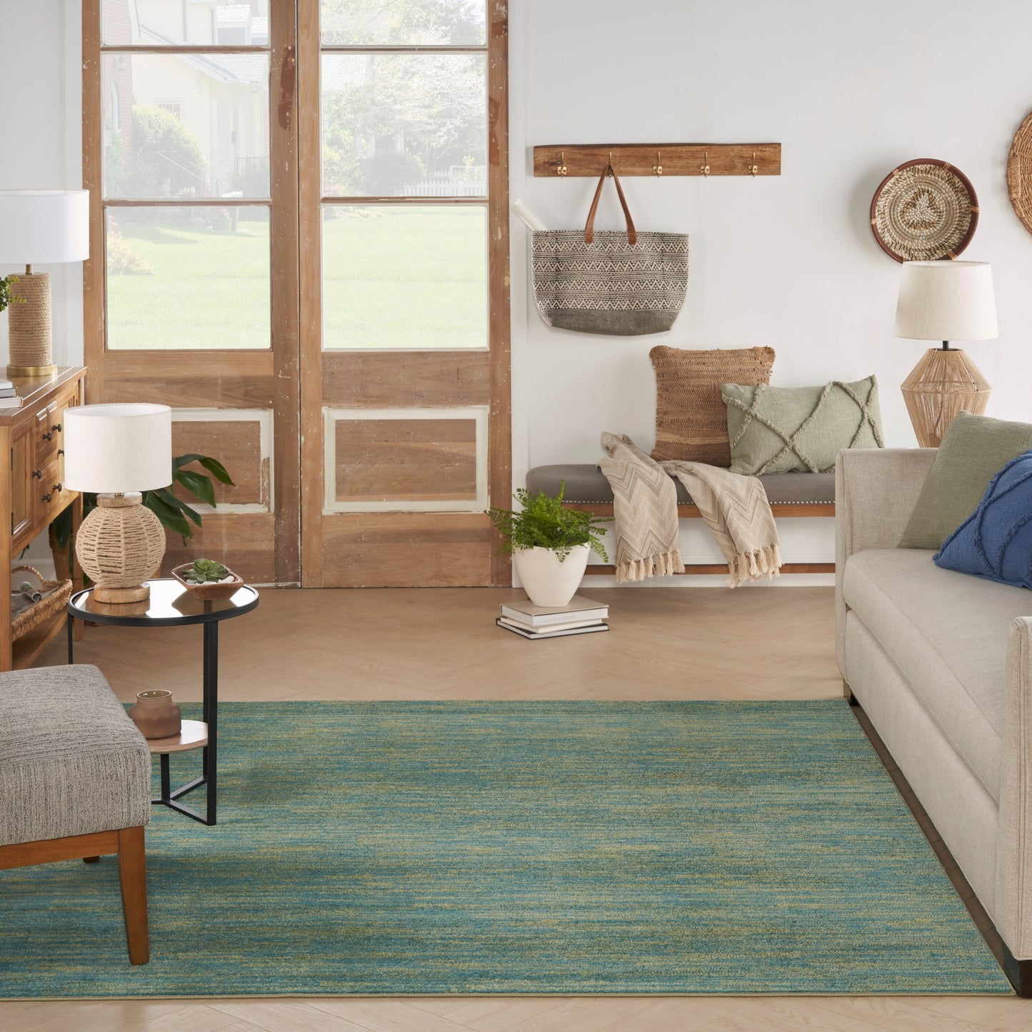 Tapis d'intérieur/extérieur Nourison moderne et uni