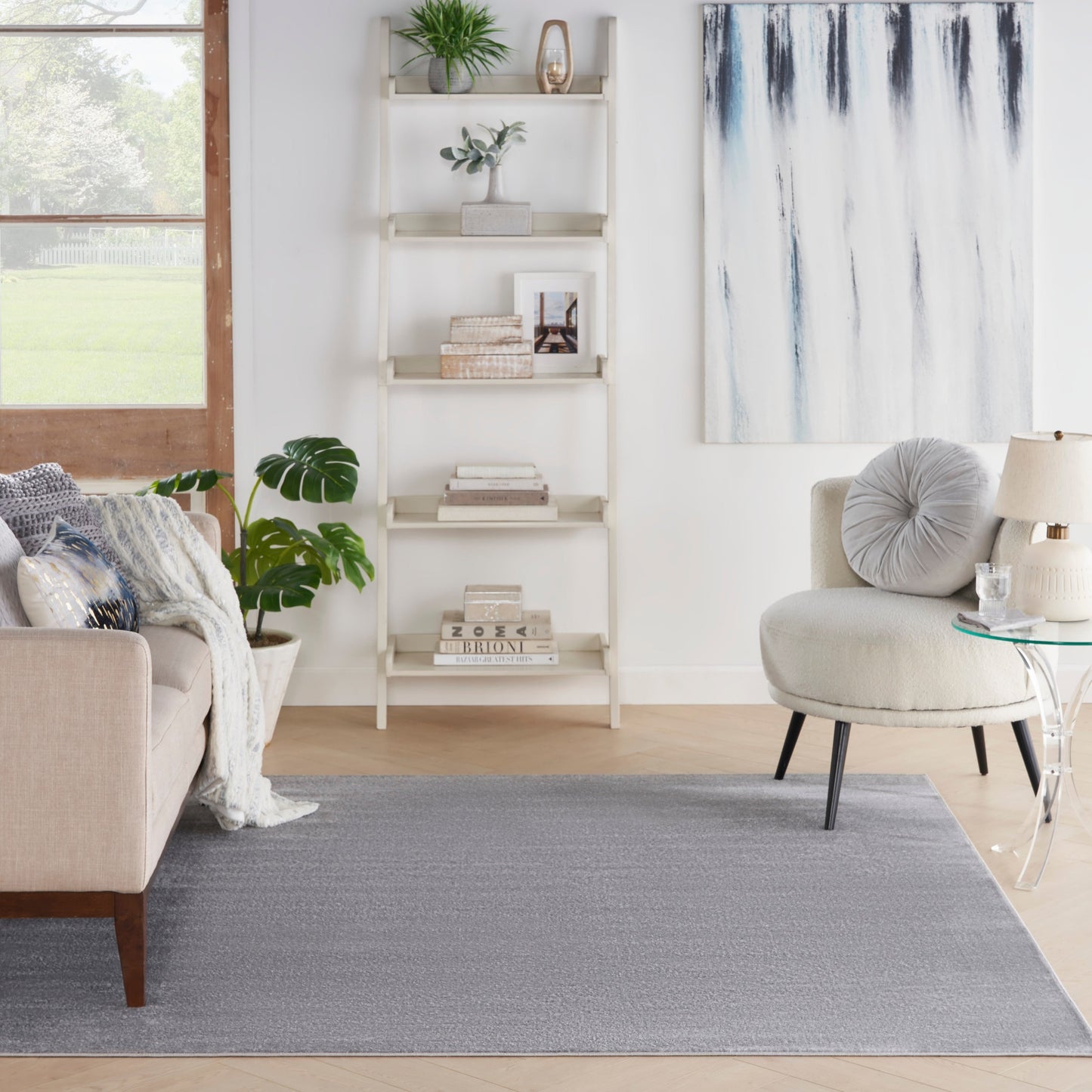 Tapis d'intérieur/extérieur Nourison moderne et uni