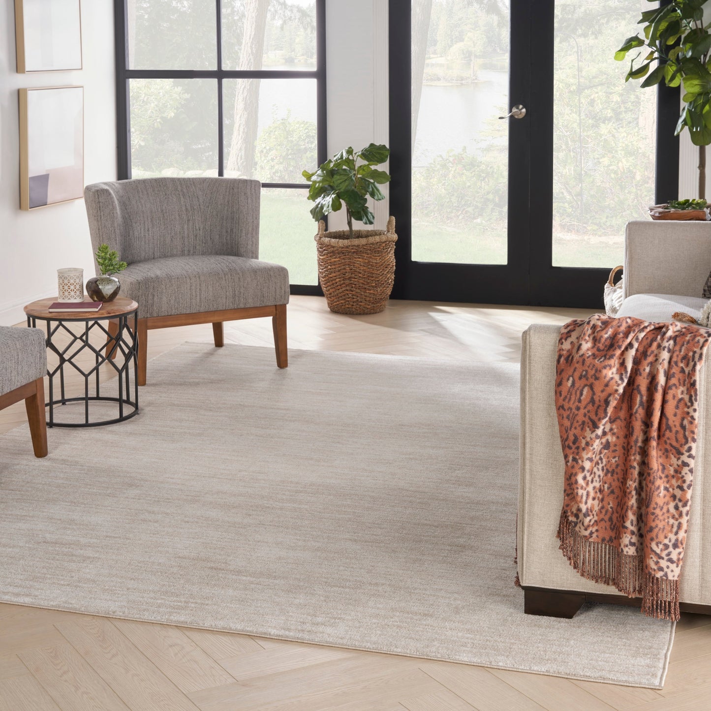 Tapis d'intérieur/extérieur Nourison moderne et uni