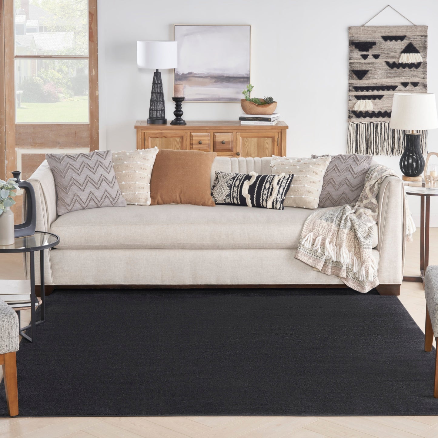 Tapis d'intérieur/extérieur Nourison moderne et uni