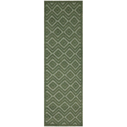 Tapis Nourison polyvalent pour intérieur/extérieur à tissage plat géométrique