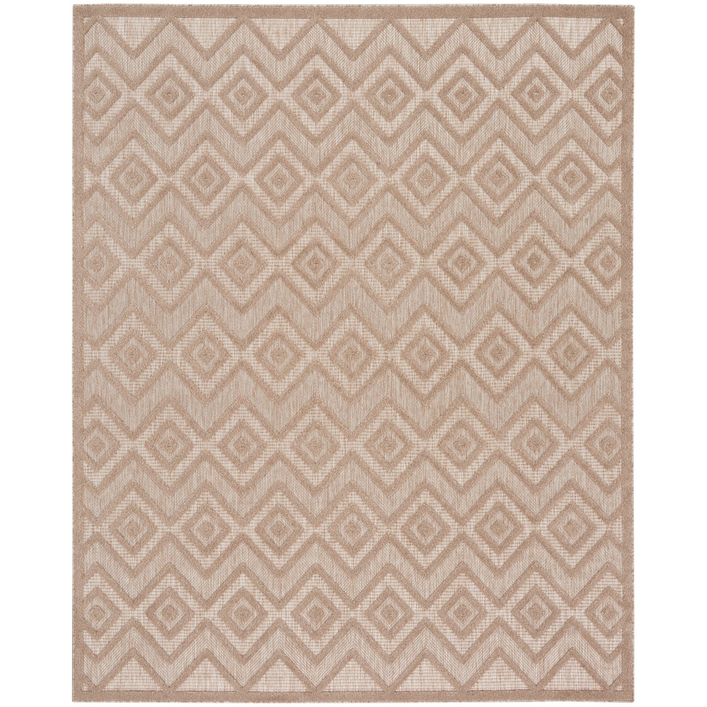 Tapis Nourison polyvalent pour intérieur/extérieur à tissage plat géométrique