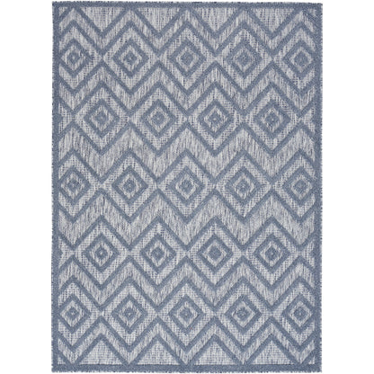Tapis Nourison polyvalent pour intérieur/extérieur à tissage plat géométrique