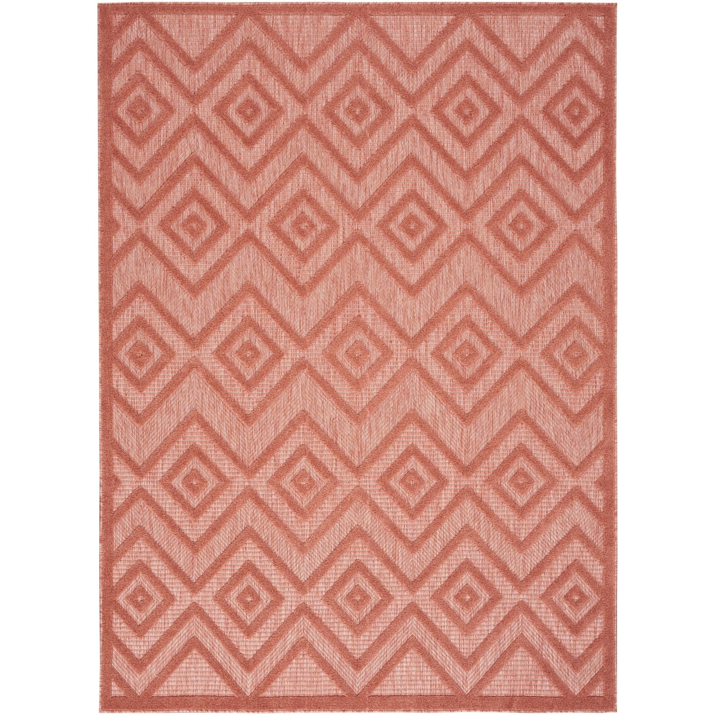 Tapis Nourison polyvalent pour intérieur/extérieur à tissage plat géométrique