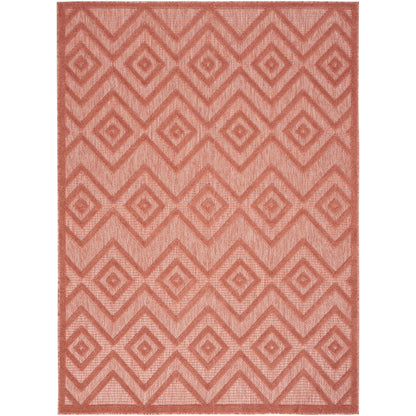 Tapis Nourison polyvalent pour intérieur/extérieur à tissage plat géométrique
