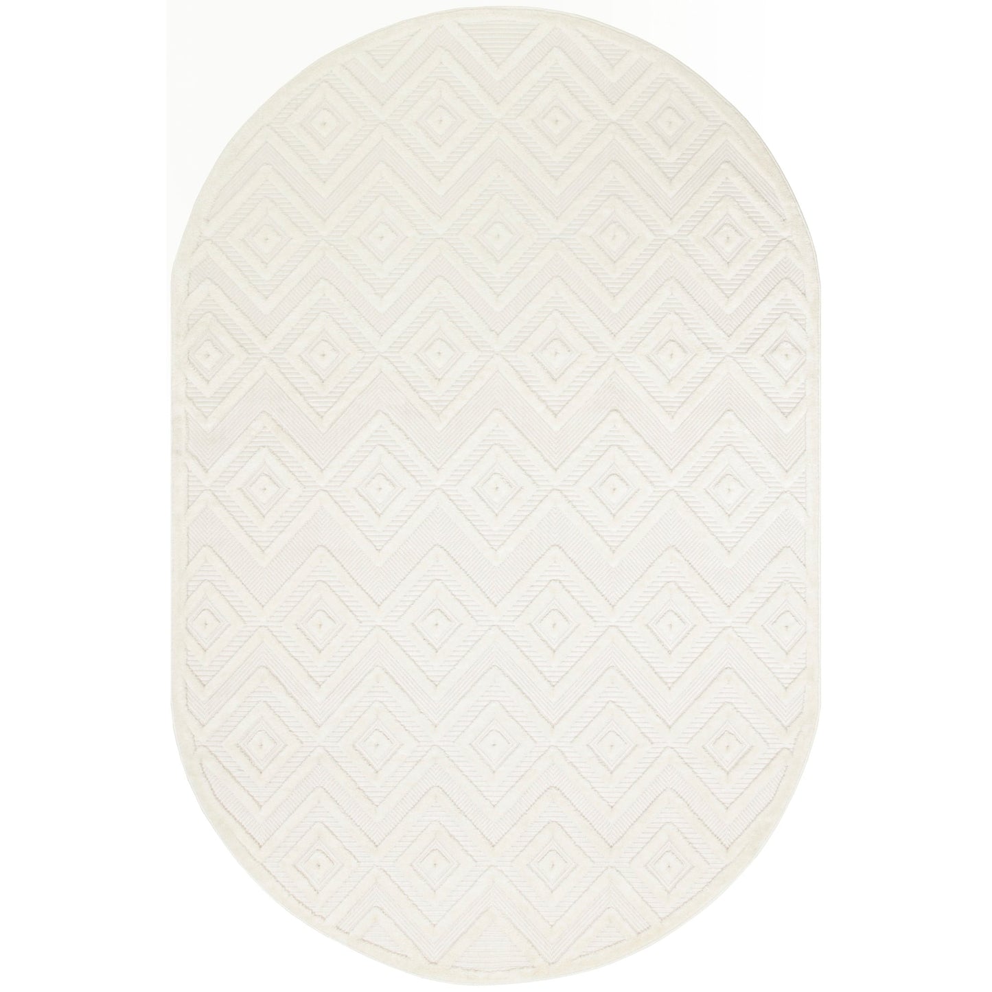 Tapis Nourison polyvalent pour intérieur/extérieur à tissage plat géométrique