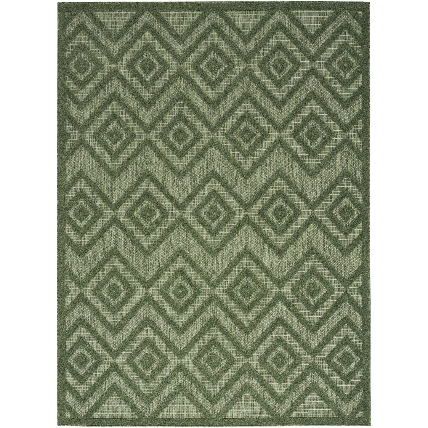Tapis Nourison polyvalent pour intérieur/extérieur à tissage plat géométrique