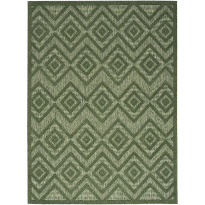 Tapis Nourison polyvalent pour intérieur/extérieur à tissage plat géométrique