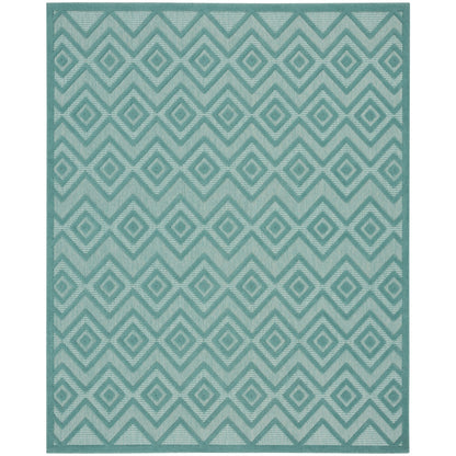 Tapis Nourison polyvalent pour intérieur/extérieur à tissage plat géométrique