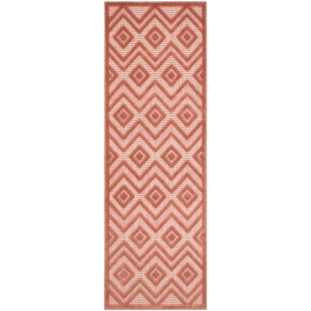 Tapis Nourison polyvalent pour intérieur/extérieur à tissage plat géométrique